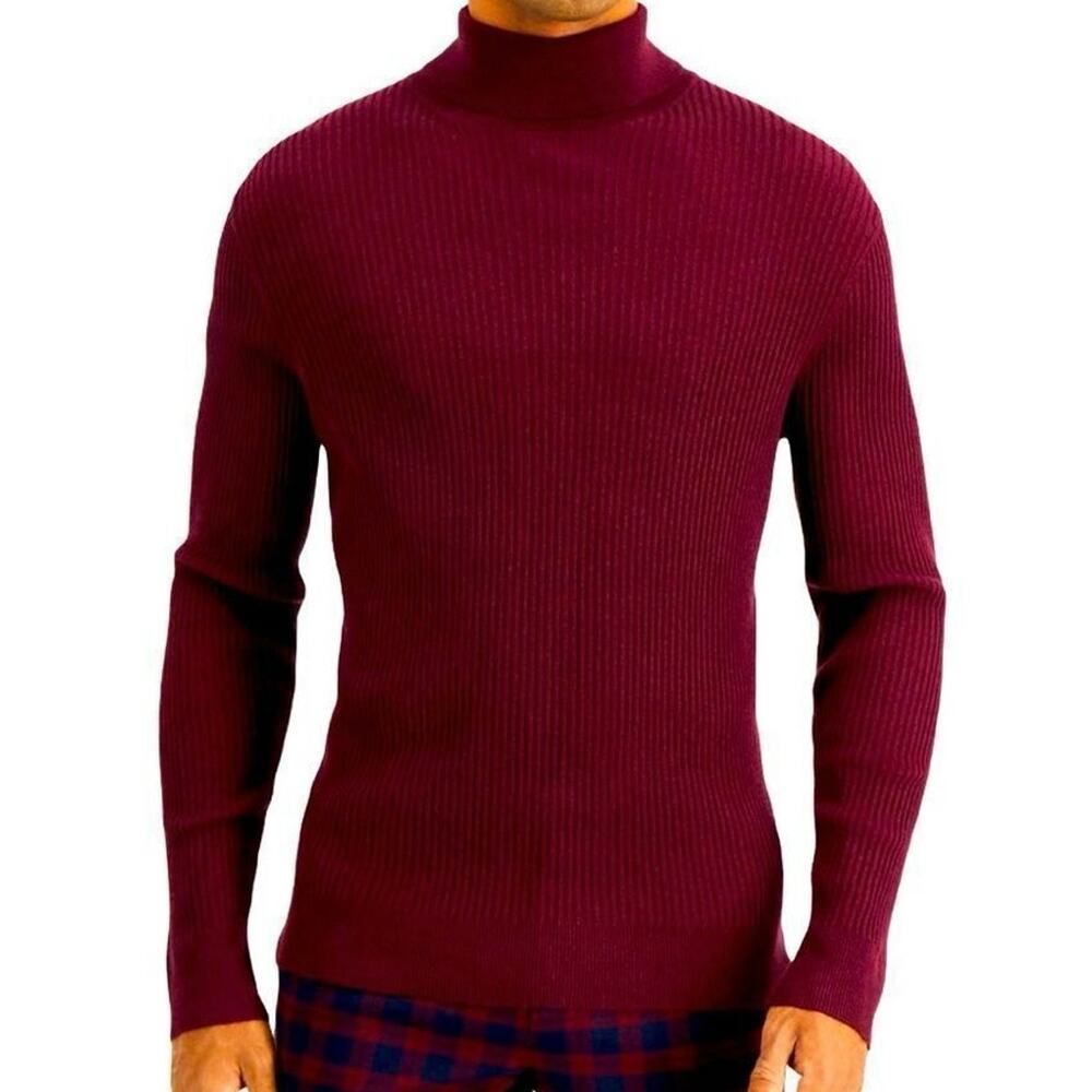 INC Port / Burgundy Ribbed Long Sleeve Turtleneck Sweater Size XXL New with Tag